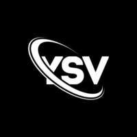 logo ysv. lettera ysv. design del logo della lettera ysv. iniziali logo ysv legate a cerchio e logo monogramma maiuscolo. tipografia ysv per il marchio tecnologico, commerciale e immobiliare. vettore