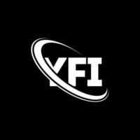 logo yfi. lettera yfi. design del logo della lettera yfi. iniziali logo yfi legate a cerchio e logo monogramma maiuscolo. tipografia yfi per il marchio tecnologico, commerciale e immobiliare. vettore