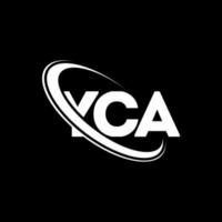 yca logo. yca lettera. design del logo della lettera yca. iniziali logo yca legate da cerchio e logo monogramma maiuscolo. tipografia yca per il marchio tecnologico, commerciale e immobiliare. vettore