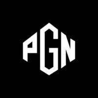 design del logo della lettera pgn con forma poligonale. pgn poligono e design del logo a forma di cubo. pgn modello di logo vettoriale esagonale colori bianco e nero. monogramma pgn, logo aziendale e immobiliare.