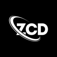 logo zcd. lettera zcd. design del logo della lettera zcd. iniziali zcd logo collegate con cerchio e logo monogramma maiuscolo. tipografia zcd per il marchio tecnologico, commerciale e immobiliare. vettore