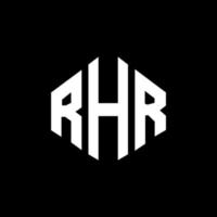 rhr lettera logo design con forma poligonale. rhr poligono e design del logo a forma di cubo. rhr esagono vettore logo modello colori bianco e nero. monogramma rhr, logo aziendale e immobiliare.