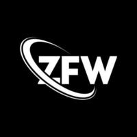 logo zfw. lettera zfw. design del logo della lettera zfw. iniziali zfw logo collegate con cerchio e logo monogramma maiuscolo. tipografia zfw per il marchio tecnologico, commerciale e immobiliare. vettore