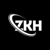 logo zkh. lettera zkh. design del logo della lettera zkh. iniziali zkh logo collegate con cerchio e logo monogramma maiuscolo. tipografia zkh per marchio tecnologico, commerciale e immobiliare. vettore