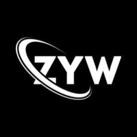 logo zyw. lettera zyw. zyw lettera logo design. iniziali logo zyw legate a cerchio e logo monogramma maiuscolo. tipografia zyw per il marchio tecnologico, commerciale e immobiliare. vettore