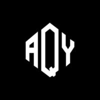 design del logo della lettera aqy con forma poligonale. aqy poligono e design del logo a forma di cubo. aqy modello di logo vettoriale esagonale colori bianco e nero. monogramma aqy, logo aziendale e immobiliare.