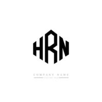 hrn lettera logo design con forma poligonale. hrn poligono e design del logo a forma di cubo. hrn esagono logo modello vettoriale colori bianco e nero. monogramma hrn, logo aziendale e immobiliare.