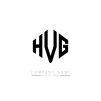 design del logo della lettera hvg con forma poligonale. design del logo a forma di poligono e cubo hvg. hvg modello di logo vettoriale esagonale colori bianco e nero. monogramma hvg, logo aziendale e immobiliare.