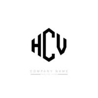 design del logo della lettera hcv con forma poligonale. design del logo a forma di poligono e cubo hcv. hcv esagonale modello logo vettoriale colori bianco e nero. monogramma hcv, logo aziendale e immobiliare.