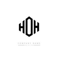 design del logo della lettera hoh con forma poligonale. hoh poligono e design del logo a forma di cubo. colori bianco e nero del modello di logo di vettore di esagono hoh. monogramma hoh, logo aziendale e immobiliare.