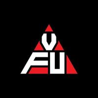 design del logo della lettera del triangolo vfu con forma triangolare. vfu triangolo logo design monogramma. modello di logo vettoriale triangolo vfu con colore rosso. logo triangolare vfu logo semplice, elegante e lussuoso.