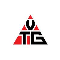 design del logo della lettera del triangolo vtg con forma triangolare. monogramma di design con logo triangolo vtg. modello di logo vettoriale triangolo vtg con colore rosso. logo triangolare vtg logo semplice, elegante e lussuoso.