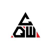 design del logo della lettera triangolare cqw con forma triangolare. monogramma di design del logo del triangolo cqw. modello di logo vettoriale triangolo cqw con colore rosso. logo triangolare cqw logo semplice, elegante e lussuoso.