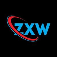 logo zxw. lettera zxw. zxw lettera logo design. iniziali zxw logo collegate con cerchio e logo monogramma maiuscolo. tipografia zxw per il marchio tecnologico, commerciale e immobiliare. vettore