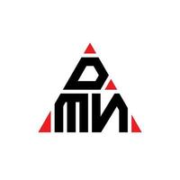 design del logo della lettera triangolare dmn con forma triangolare. monogramma di design del logo del triangolo dmn. modello di logo vettoriale triangolo dmn con colore rosso. dmn logo triangolare logo semplice, elegante e lussuoso.