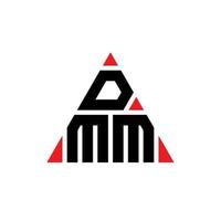 dmm triangolo lettera logo design con forma triangolare. monogramma di design del logo del triangolo dmm. modello di logo vettoriale triangolo dmm con colore rosso. dmm logo triangolare logo semplice, elegante e lussuoso.