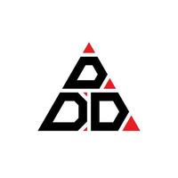 design del logo della lettera del triangolo ddd con forma triangolare. monogramma di design del logo del triangolo ddd. modello di logo vettoriale triangolo ddd con colore rosso. ddd logo triangolare logo semplice, elegante e lussuoso.