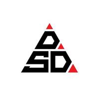 design del logo della lettera del triangolo dsd con forma triangolare. monogramma di design del logo del triangolo dsd. modello di logo vettoriale triangolo dsd con colore rosso. logo triangolare dsd logo semplice, elegante e lussuoso.