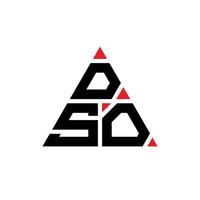 design del logo della lettera triangolare dso con forma triangolare. Monogramma di design del logo del triangolo dso. modello di logo vettoriale triangolo dso con colore rosso. logo triangolare dso logo semplice, elegante e lussuoso.