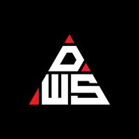 design del logo della lettera del triangolo dws con forma triangolare. monogramma di design del logo del triangolo dws. modello di logo vettoriale triangolo dws con colore rosso. dws logo triangolare logo semplice, elegante e lussuoso.