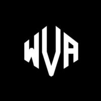 logo lettera wva con forma poligonale. wva poligono e design del logo a forma di cubo. wva modello di logo vettoriale esagonale colori bianco e nero. monogramma wva, logo aziendale e immobiliare.