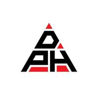 design del logo della lettera del triangolo dph con forma triangolare. monogramma di design del logo del triangolo dph. modello di logo vettoriale triangolo dph con colore rosso. dph logo triangolare logo semplice, elegante e lussuoso.