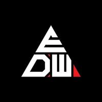 edw triangolo lettera logo design con forma triangolare. monogramma edw triangolo logo design. modello di logo vettoriale triangolo edw con colore rosso. edw logo triangolare logo semplice, elegante e lussuoso.