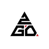 zgo triangolo lettera logo design con forma triangolare. zgo triangolo logo design monogramma. modello di logo vettoriale triangolo zgo con colore rosso. logo triangolare zgo logo semplice, elegante e lussuoso.