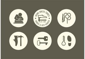 Icone vettoriali gratis di scarpe e Key Maker