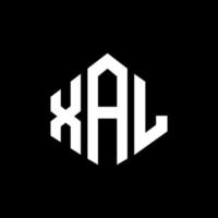 design del logo della lettera xal con forma poligonale. xal poligono e design del logo a forma di cubo. xal esagono vettore logo modello colori bianco e nero. monogramma xal, logo aziendale e immobiliare.