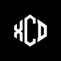 logo della lettera xcd con forma poligonale. xcd poligono e design del logo a forma di cubo. xcd modello di logo vettoriale esagonale colori bianco e nero. monogramma xcd, logo aziendale e immobiliare.