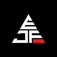 design del logo della lettera triangolare ejf con forma triangolare. ejf triangolo logo design monogramma. modello di logo vettoriale triangolo ejf con colore rosso. ejf logo triangolare logo semplice, elegante e lussuoso.