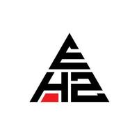 design del logo della lettera del triangolo ehz con forma triangolare. ehz triangolo logo design monogramma. modello di logo vettoriale triangolo ehz con colore rosso. logo triangolare ehz logo semplice, elegante e lussuoso.