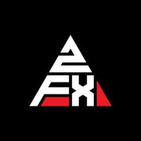 logo della lettera triangolare zfx con forma triangolare. zfx triangolo logo design monogramma. modello di logo vettoriale triangolo zfx con colore rosso. logo triangolare zfx logo semplice, elegante e lussuoso.