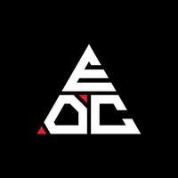 design del logo della lettera del triangolo eoc con forma triangolare. monogramma eoc triangolo logo design. modello di logo vettoriale triangolo eoc con colore rosso. logo triangolare eoc logo semplice, elegante e lussuoso.