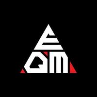 design del logo della lettera triangolare eqm con forma triangolare. eqm triangolo logo design monogramma. modello di logo vettoriale triangolo eqm con colore rosso. eqm logo triangolare logo semplice, elegante e lussuoso.