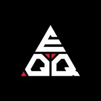 design del logo della lettera triangolare eqq con forma triangolare. eqq triangolo logo design monogramma. modello di logo vettoriale triangolo eqq con colore rosso. eqq logo triangolare logo semplice, elegante e lussuoso.