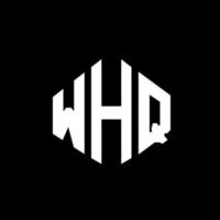 design del logo della lettera whq con forma poligonale. whq poligono e design del logo a forma di cubo. whq modello di logo vettoriale esagonale colori bianco e nero. monogramma whq, logo aziendale e immobiliare.