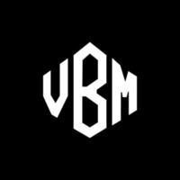 design del logo della lettera vbm con forma poligonale. design del logo a forma di poligono e cubo vbm. vbm modello di logo vettoriale esagonale colori bianco e nero. monogramma vbm, logo aziendale e immobiliare.