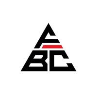 design del logo della lettera del triangolo fbc con forma triangolare. monogramma di design del logo del triangolo fbc. modello di logo vettoriale triangolo fbc con colore rosso. logo triangolare fbc logo semplice, elegante e lussuoso.