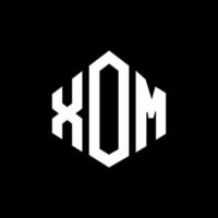 xom lettera logo design con forma poligonale. xom poligono e design del logo a forma di cubo. xom esagono logo modello vettoriale colori bianco e nero. monogramma xom, logo aziendale e immobiliare.