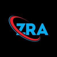 logo zra. lettera zra. design del logo della lettera zra. iniziali logo zra collegate con cerchio e logo monogramma maiuscolo. tipografia zra per il marchio tecnologico, commerciale e immobiliare. vettore