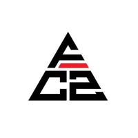design del logo della lettera triangolare fcz con forma triangolare. monogramma fcz triangolo logo design. modello di logo vettoriale triangolo fcz con colore rosso. logo triangolare fcz logo semplice, elegante e lussuoso.