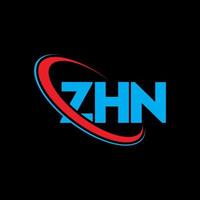 logo Zhn. zhn lettera. design del logo della lettera zhn. iniziali zhn logo collegate con cerchio e logo monogramma maiuscolo. tipografia zhn per il marchio tecnologico, commerciale e immobiliare. vettore