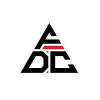 design del logo della lettera triangolare fdc con forma triangolare. monogramma di design del logo del triangolo fdc. modello di logo vettoriale triangolo fdc con colore rosso. logo triangolare fdc logo semplice, elegante e lussuoso.