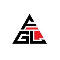 design del logo della lettera del triangolo fgl con forma triangolare. monogramma di design del logo triangolo fgl. modello di logo vettoriale triangolo fgl con colore rosso. logo triangolare fgl logo semplice, elegante e lussuoso.