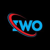 logo iwo. iwo lettera. design del logo della lettera iwo. iniziali logo iwo legate da cerchio e logo monogramma maiuscolo. tipografia iwo per il marchio tecnologico, commerciale e immobiliare. vettore
