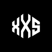 design del logo della lettera xxs con forma poligonale. xxs poligono e design del logo a forma di cubo. xxs modello di logo vettoriale esagonale colori bianco e nero. xxs monogramma, logo aziendale e immobiliare.