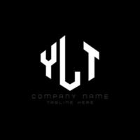 design del logo della lettera ylt con forma poligonale. ylt poligono e design del logo a forma di cubo. ylt esagono logo modello vettoriale colori bianco e nero. monogramma ylt, logo aziendale e immobiliare.