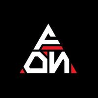 fon triangolo logo design lettera con forma triangolare. monogramma di design del logo del triangolo fon. modello di logo vettoriale triangolo fon con colore rosso. fon logo triangolare logo semplice, elegante e lussuoso.